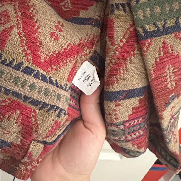 J. Crew Red and Tan Aztec Patterned Shirt Jacket - Picture 4 of 4